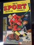 March/April 1947 – Vol 3 No. 12- True Sport Picture Stories Comic- “Danger on Ice” Hockey Cover! – by Street and Smith