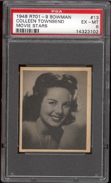 1948 R701-9 Bowman Movie Stars- #13 Colleen Townsend- PSA Ex-Mt 6 