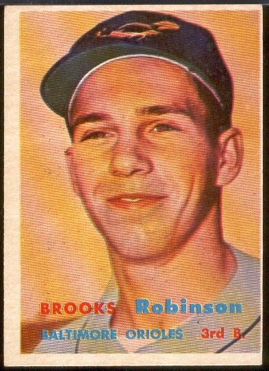 1957 Topps Bb- #328 Brooks Robinson, Orioles- Rookie!