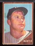 1962 Topps Bb- #200 Mickey Mantle