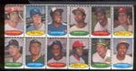 1974 Topps Bb Stamp Panel of 12 