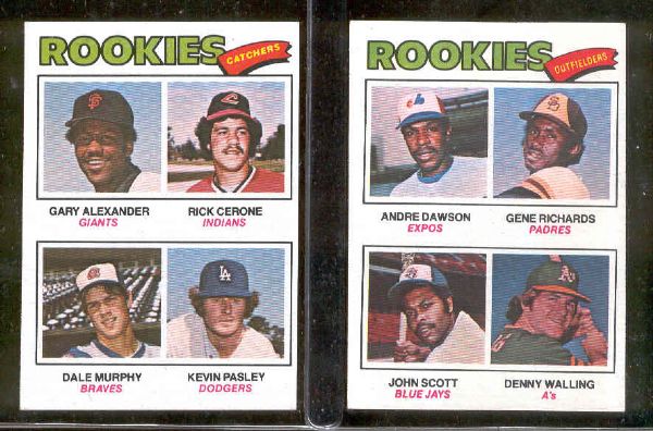 1977 Topps BB- 2 Diff. Rookies