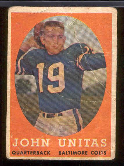 1958 Topps Fb- #22 Johnny Unitas, Colts