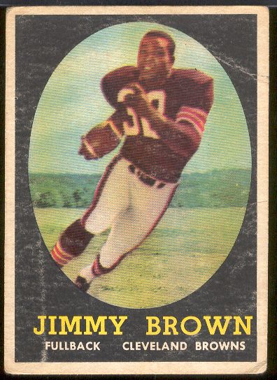 1958 Topps Fb- #62 Jimmy Brown, Browns- Rookie! 