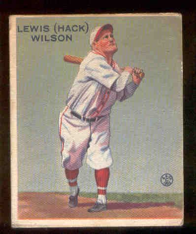1933 Goudey Baseball- #211 Hack Wilson, Brooklyn Dodgers- Hall of Famer! 