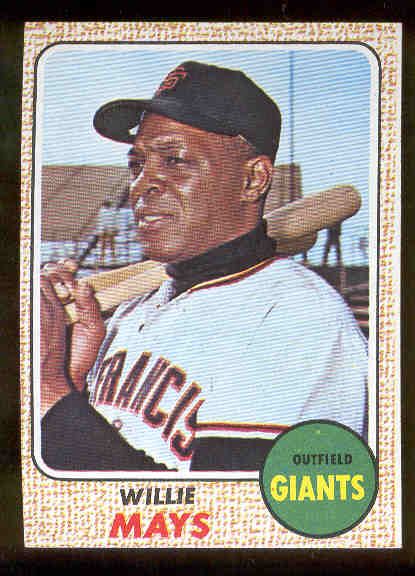 1968 Topps Baseball- #50 Willie Mays, Giants