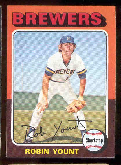 1975 Topps Baseball- #223 Robin Yount, Brewers RC