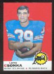 1969 Topps Fb- #120 Larry Csonka, Dolphins- Rookie! 