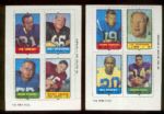 1969 T Fb- 4 in 1’s- 10 Cards