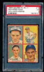 1935 Goudey Baseball- #1B Mahaffey/ Foxx/ Williams/ Higgins- PSA Vg 3 
