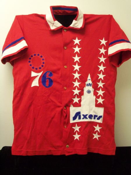 1975-76 Philadelphia 76ers Game-Worn Warm-Up Jacket- from Steve Mix
