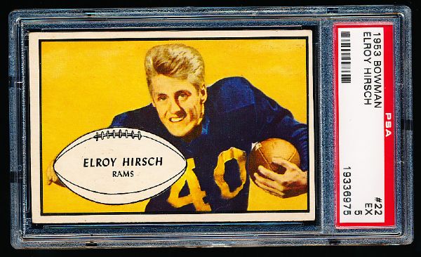 1953 Bowman Football- #22 Elroy Hirsch, Rams- PSA Ex 5 