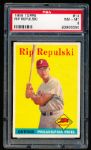1958 Topps Baseball- #14 Rip Repulski, Phillies- PSA NM-MT 8 