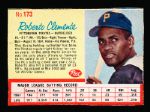 1962 Post Cereal Bb- #173 Roberto Clemente- Red lines version