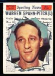 1961 Topps Bb- #589 Warren Spahn All Star- Hi#