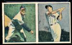 1951 Berk Ross Panel- #1-2 Bob Lemon/ #1-4 Hank Bauer (Baseball)