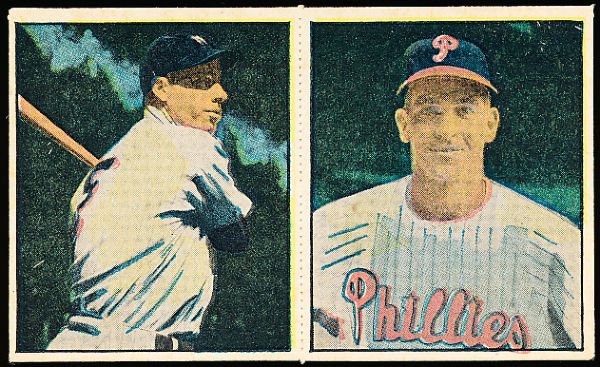 1951 Berk Ross Panel- #2-5 Joe DiMaggio/ #2-7 Granny Hamner (Baseball)