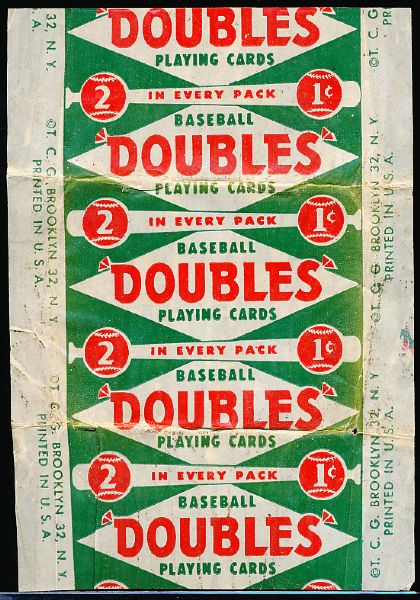 1951 Topps Baseball Red Back 1 Cent Wrapper