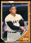 1962 Topps Bb- #300 Willie Mays, Giants