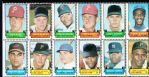 1969 Topps Baseball 12 Stamp Panel- includes Banks, Clemente, Clarke, Short, Swoboda, Blass, Belanger, etc.