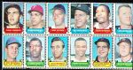 1969 Topps Baseball- 12 Stamp Panel- Bunning, Repoz, Chance, Kessinger, Rojas, Foy, Wynn, Monday, Stottlemyre, Sonny Jackson, Wagner, G. Perry.