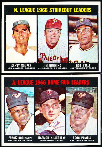 1967 Topps Bb Leaders- 7 Diff.