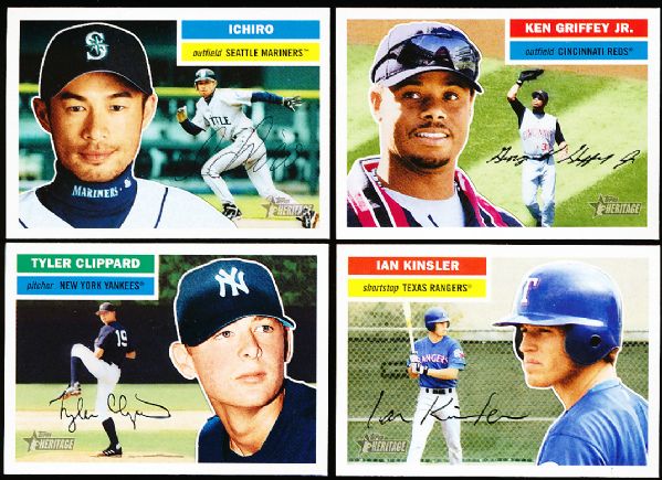 2005 Topps Heritage Baseball- 452 Diff.+ 24 Diff. Inserts in Pages! 