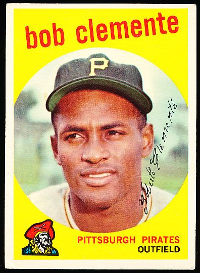 1959 Topps Baseball- #478 Roberto Clemente, Pirates