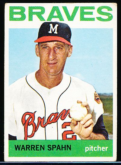 1964 Topps Bb- #400 Warren Spahn, Braves