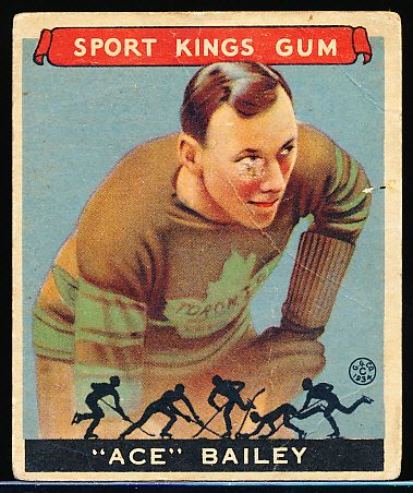 1933 Sport Kings- #29 Ace Bailey, Hockey-Hi#.