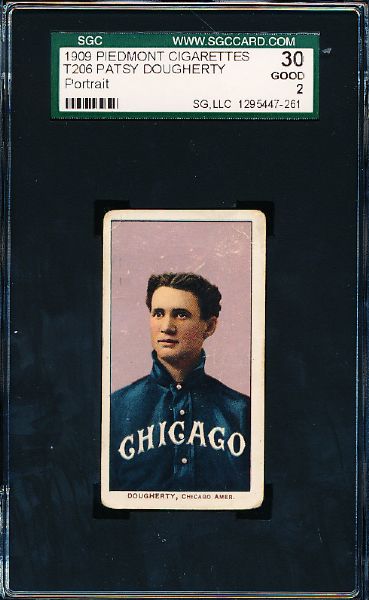 1909-11 T206 Bb- Patsy Dougherty, Chicago Amer- Portrait- SGC 30(Good 2)
