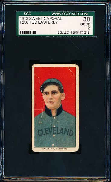 1909-11 T206 Bb- Ted Easterly, Cleveland- SGC 30 (Good 2)