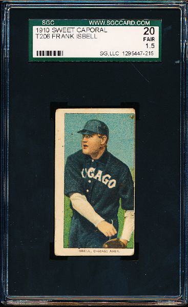 1909-11 T206 Bb- Frank Isbell, Chicago Amer- SGC 20 (Fair 1.5)