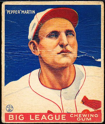 1933 Goudey Baseball- #62 Pepper Martin, Cardinals