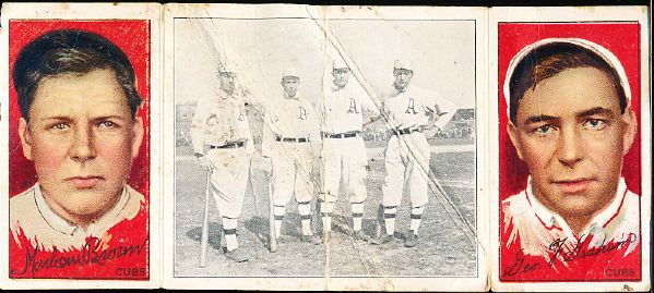 1912 T202 Hassan Triple Folder- “The Athletic Infield”- Graham/ Mordecai Brown