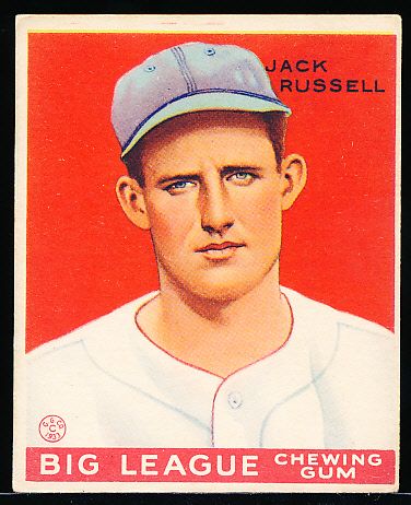 1933 Goudey Baseball- #167 Jack Russell, Senators