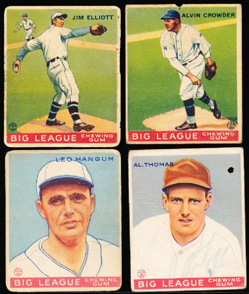 1933 Goudey Bb- 4 Cards