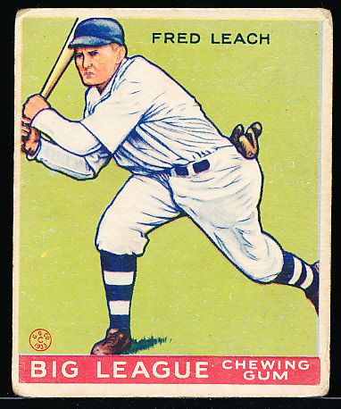 1933 Goudey Bb- #179 Fred Leach, Braves