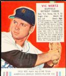 1952 Red Man With Tab- AL #22 Vic Wertz, Detroit