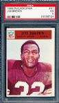 1966 Philly Fb- #41 Jim Brown, Browns- PSA EX 5