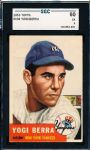 1953 Topps Baseball- #104 Yogi Berra, Yankees- SGC 60 (Ex 5)