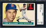 1955 Topps Baseball- #2 Ted Williams, Red Sox- SGC 45 (Vg+ 3.5)