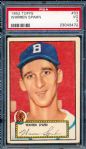 1952 Topps Baseball- #33 Warren Spahn, Braves- PSA Vg 3