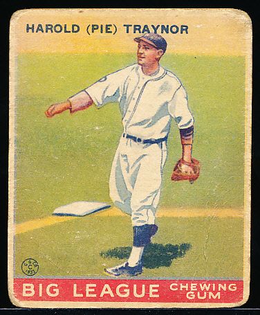1933 Goudey Baseball- #22 Pie Traynor, Pirates