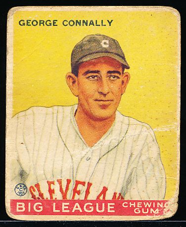 1933 Goudey Baseball- #27 George Connally, Indians