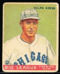 1933 Goudey Baseball- #33 Ralph Kress, White Sox