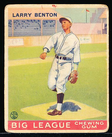 1933 Goudey Baseball- #45 Larry Benton, Reds