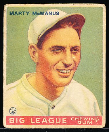 1933 Goudey Baseball- #48 McManus, Red Sox