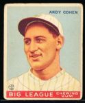1933 Goudey Baseball- #52 Andy Cohen, Giants