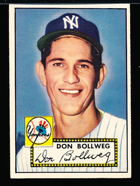 1952 Topps Bb- #128 Bollweg, Yankees